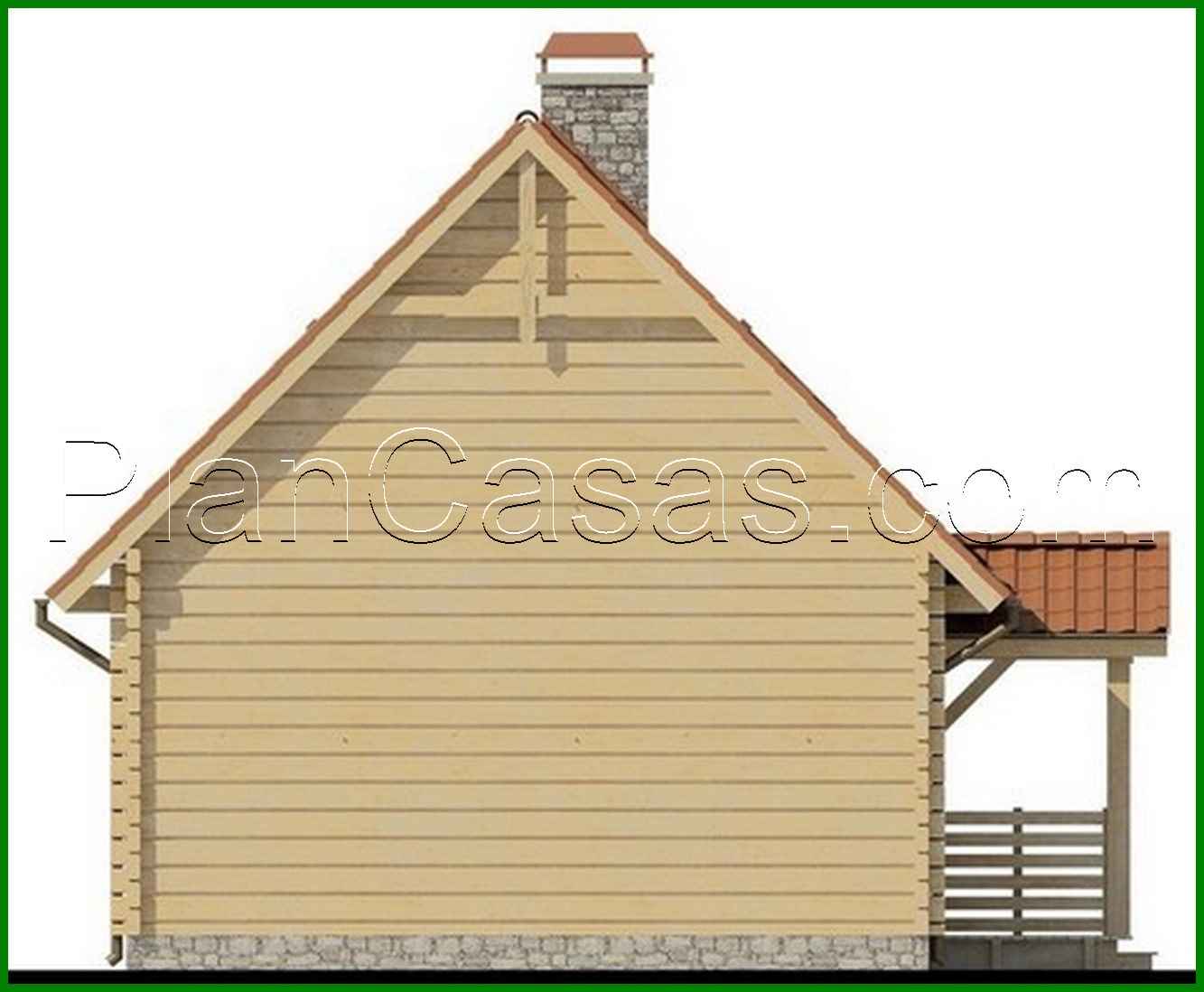 Visualization gallery - Small house project with attic and side terrace