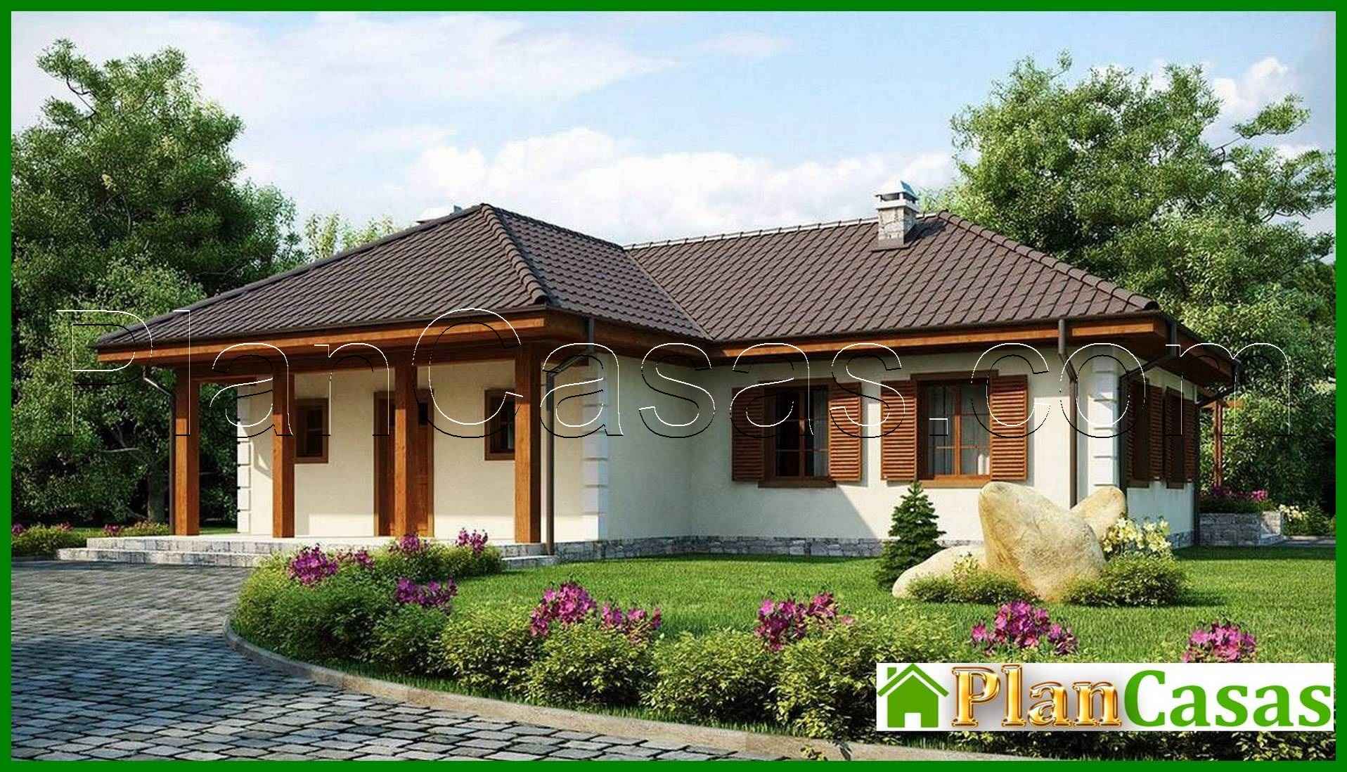 Visualization gallery - The project of a one-story house with a room for the attic