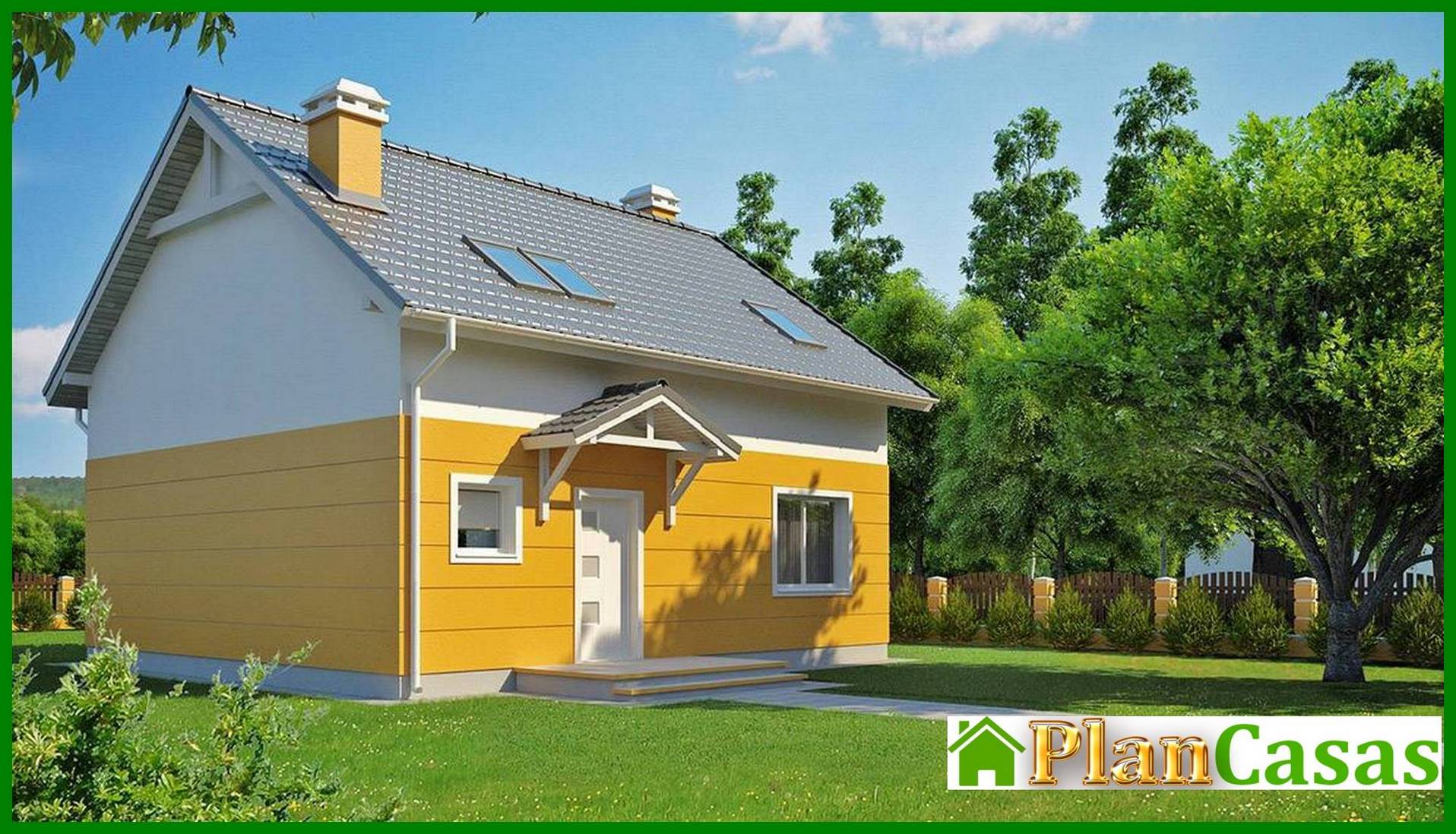 Galería de visualizaciones - Proyecto de casa con ático, balcón y cocina con salida al jardín