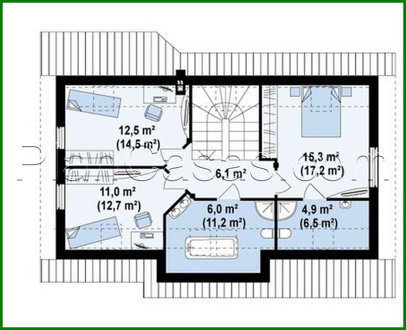 Galería de visualizaciones - Proyecto de una casa clásica con una habitación en la planta baja