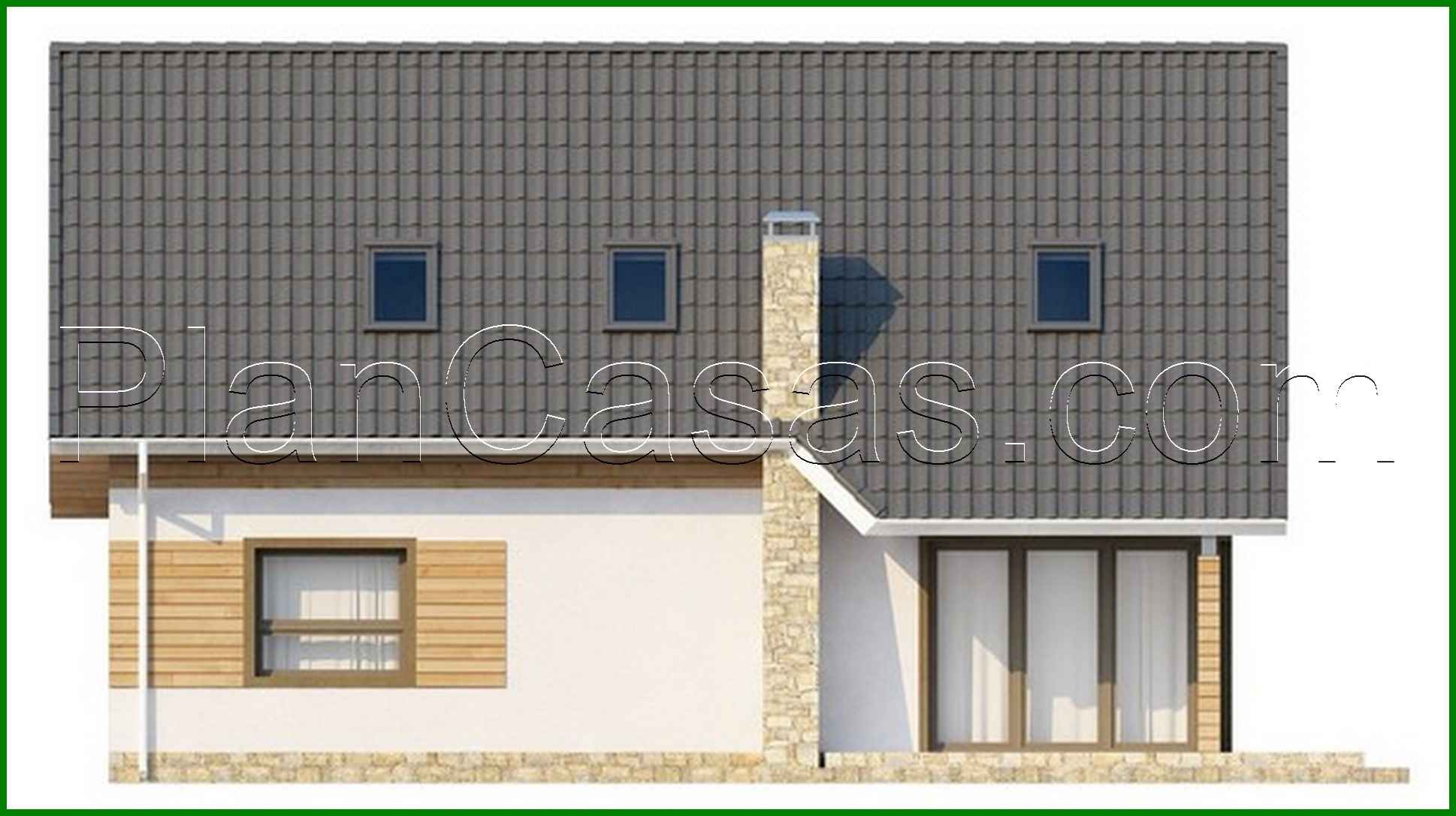 Galería de visualizaciones - Proyecto de una casa clásica con una habitación en la planta baja