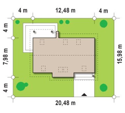 Galería de visualizaciones - Proyecto de una casa clásica con una habitación en la planta baja