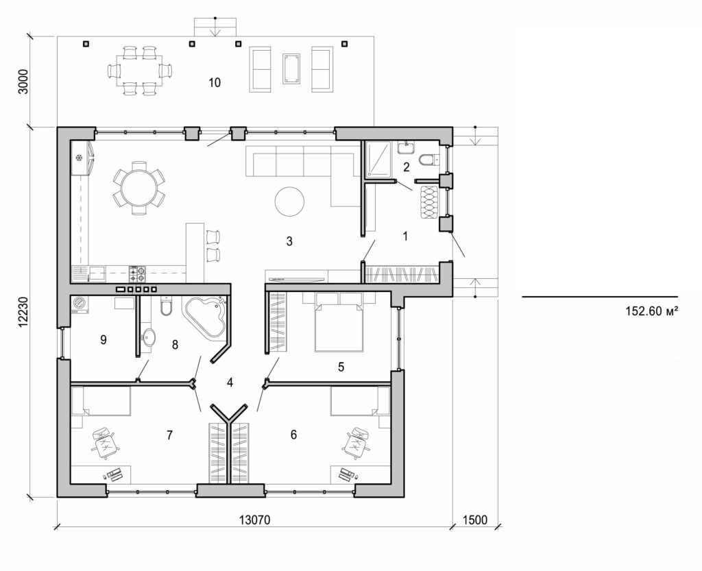 Galería de visualizaciones - Casa de una planta
