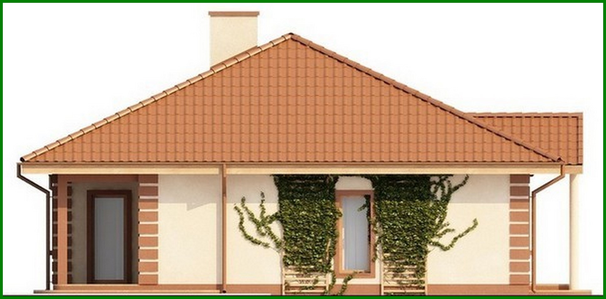 Galería de visualizaciones - Proyecto de una casa de una planta con garaje clásico para dos coches