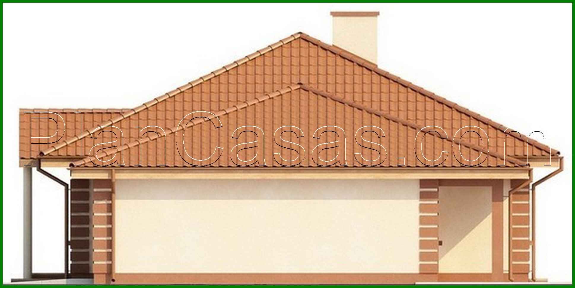 Galería de visualizaciones - Proyecto de una casa de una planta con garaje clásico para dos coches