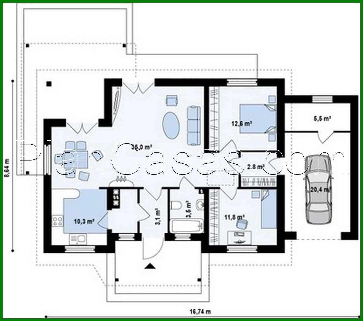 Galería de visualizaciones - El proyecto clásico de una pequeña casa de campo