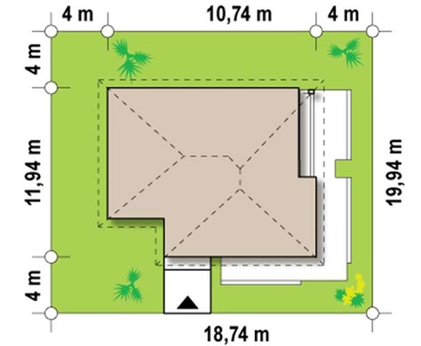 Galería de visualizaciones - Proyecto de una pequeña casa de campo con garaje