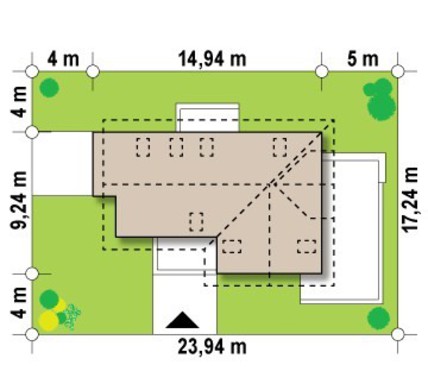 Galería de visualizaciones - Proyecto de casa con techo mansarda y balcón sobre el garaje
