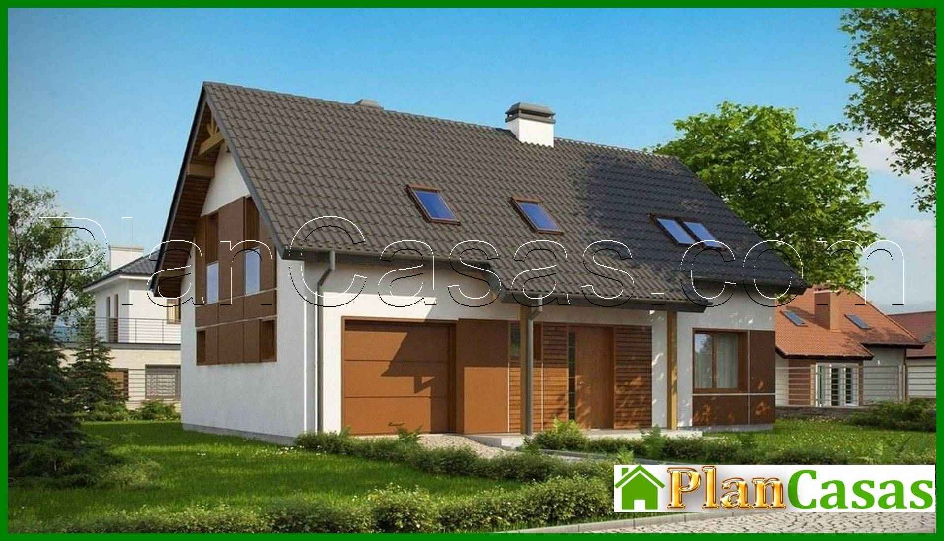 Project of a cottage with a garage