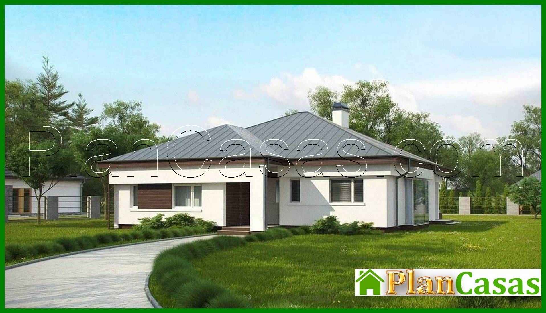 The project of a stylish, spacious modern one-story cottage