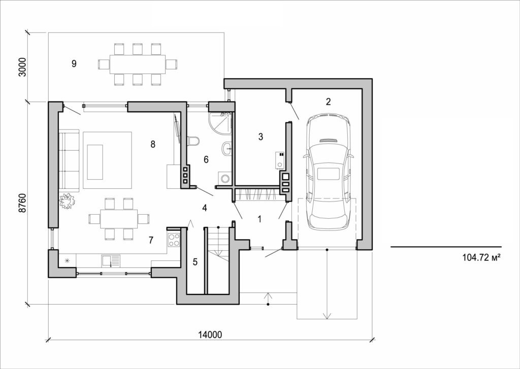 Galería de visualizaciones - Casa moderna
