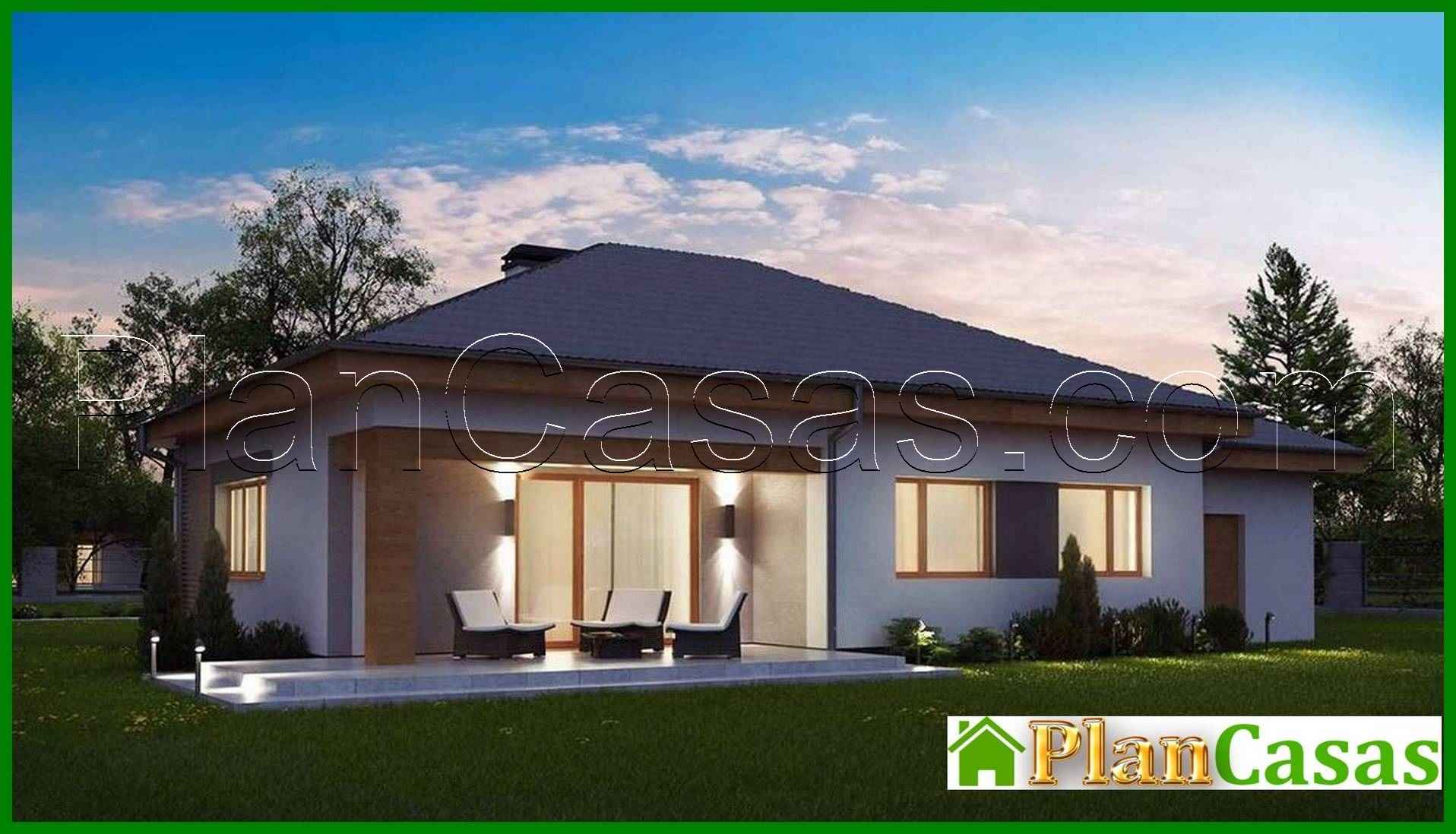 Galería de visualizaciones - Proyecto de una cabaña de una planta con garaje