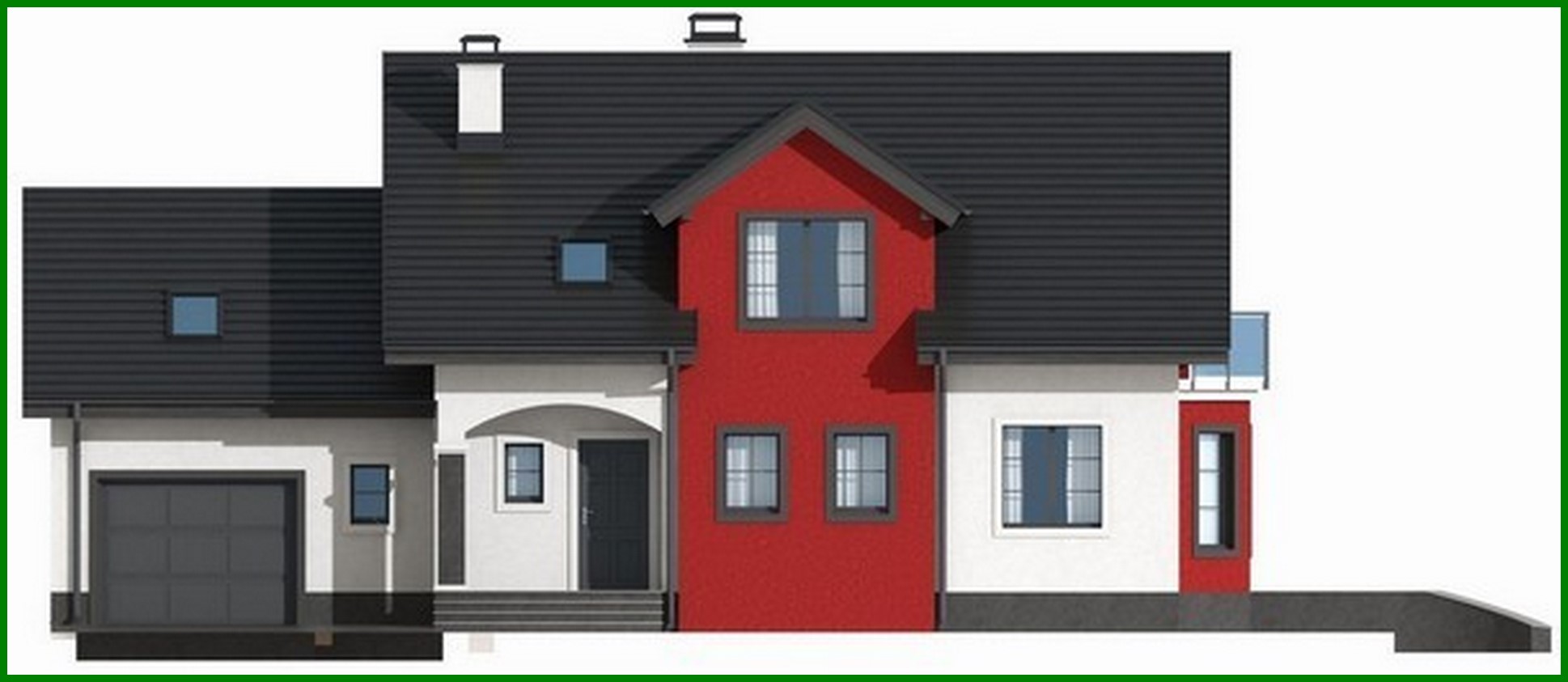 Visualization gallery - House project with garage and bay window