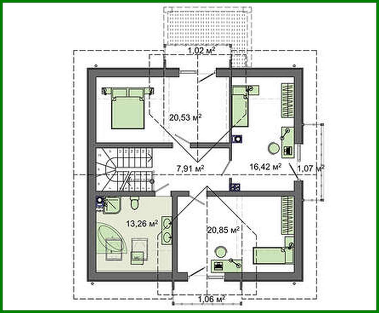 Visualization gallery - House project with a beautiful attic