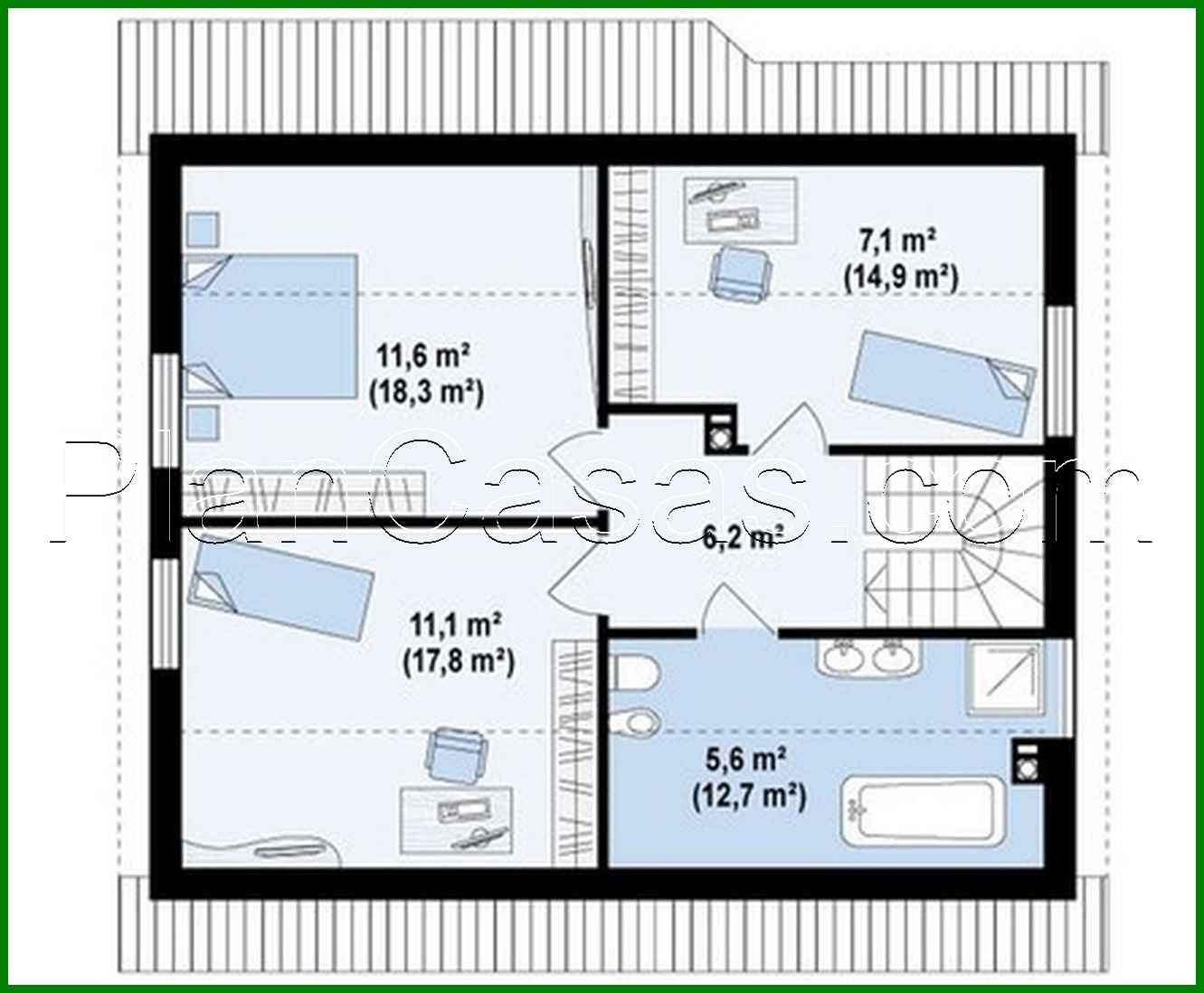 Visualization gallery - The project of a small cozy country house with a gable roof