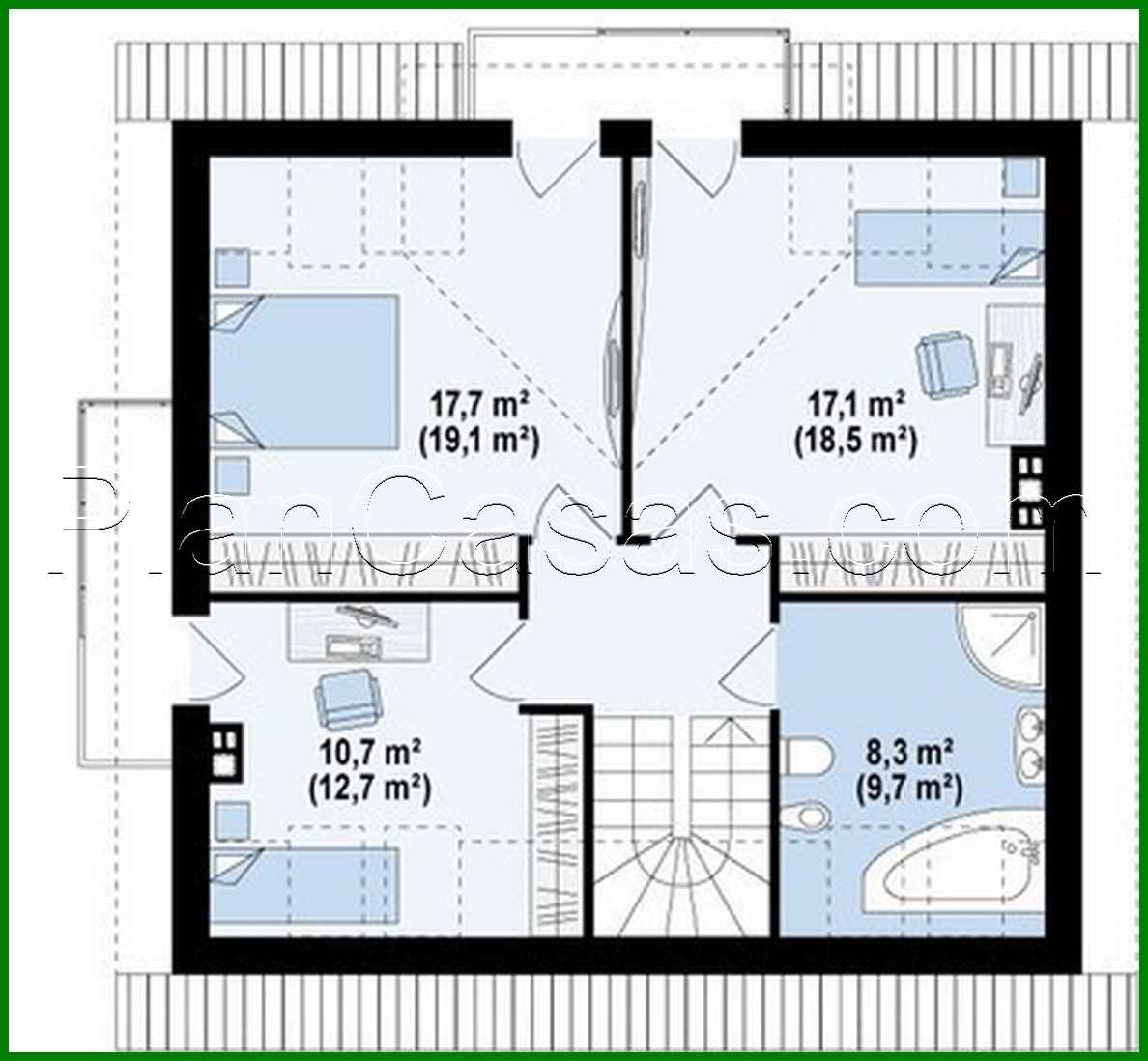 Galería de visualizaciones - Proyecto de una casa pequeña y preciosa con ático