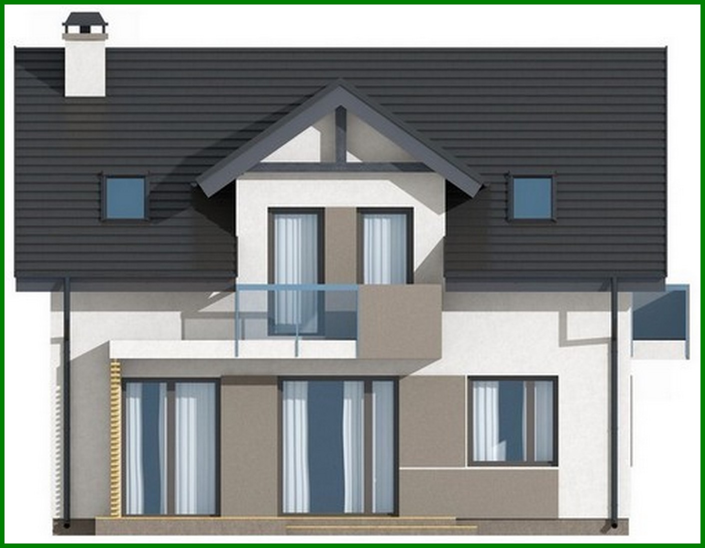 Galería de visualizaciones - Proyecto de una casa pequeña y preciosa con ático