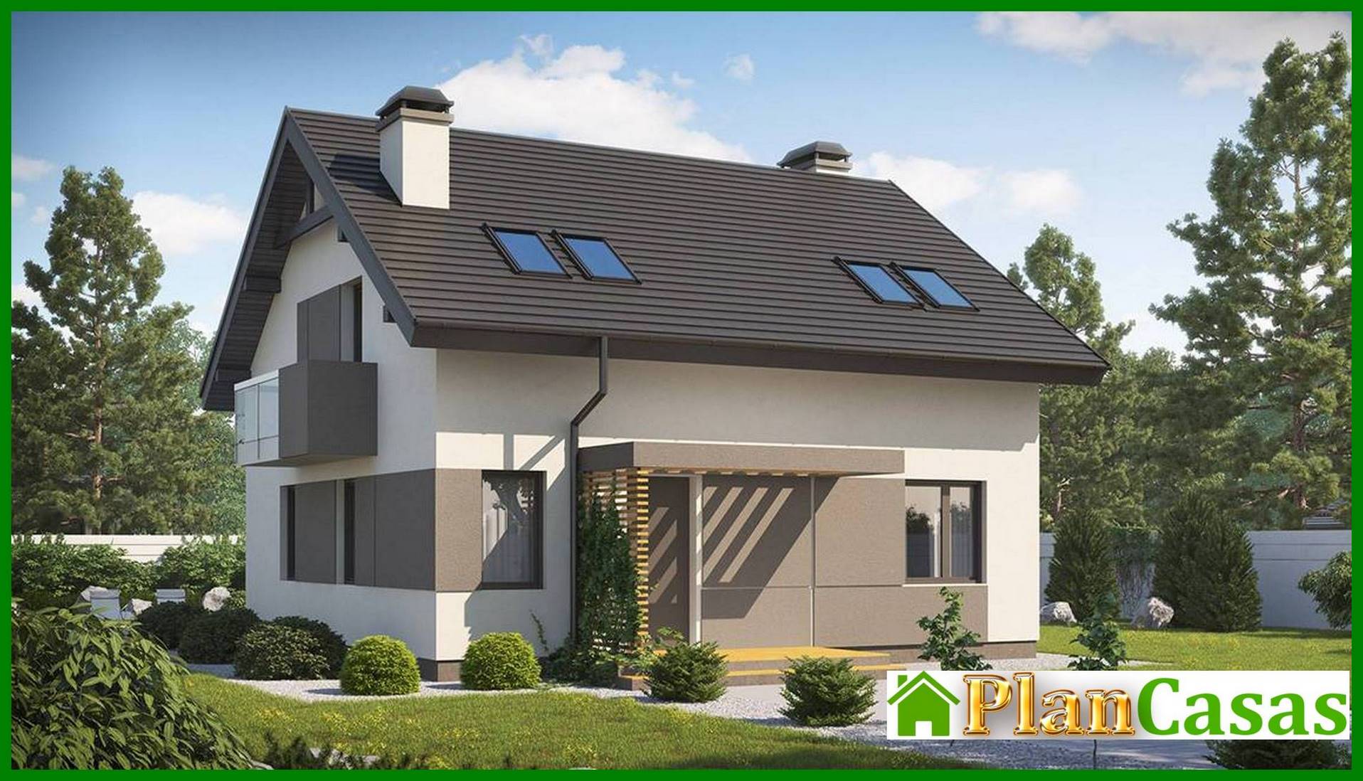 Galería de visualizaciones - Proyecto de una casa pequeña y preciosa con ático