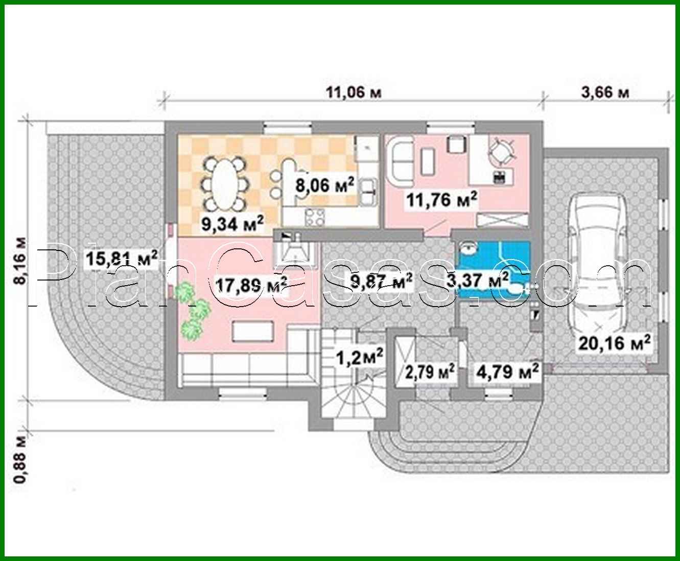 Visualization gallery - Two-storey house with two terraces