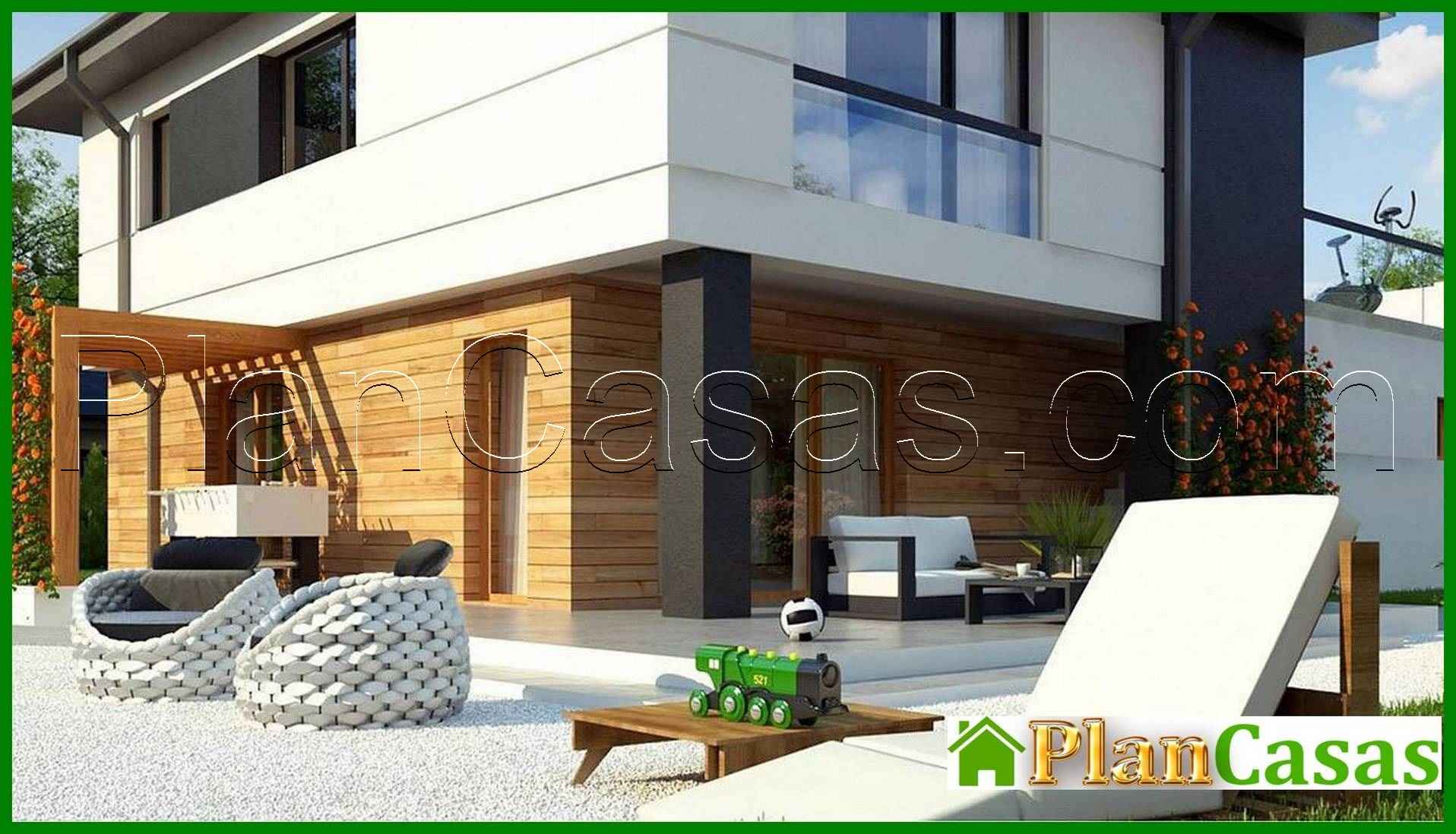 Visualization gallery - The project of a modern house of 180 square meters. m with an extension