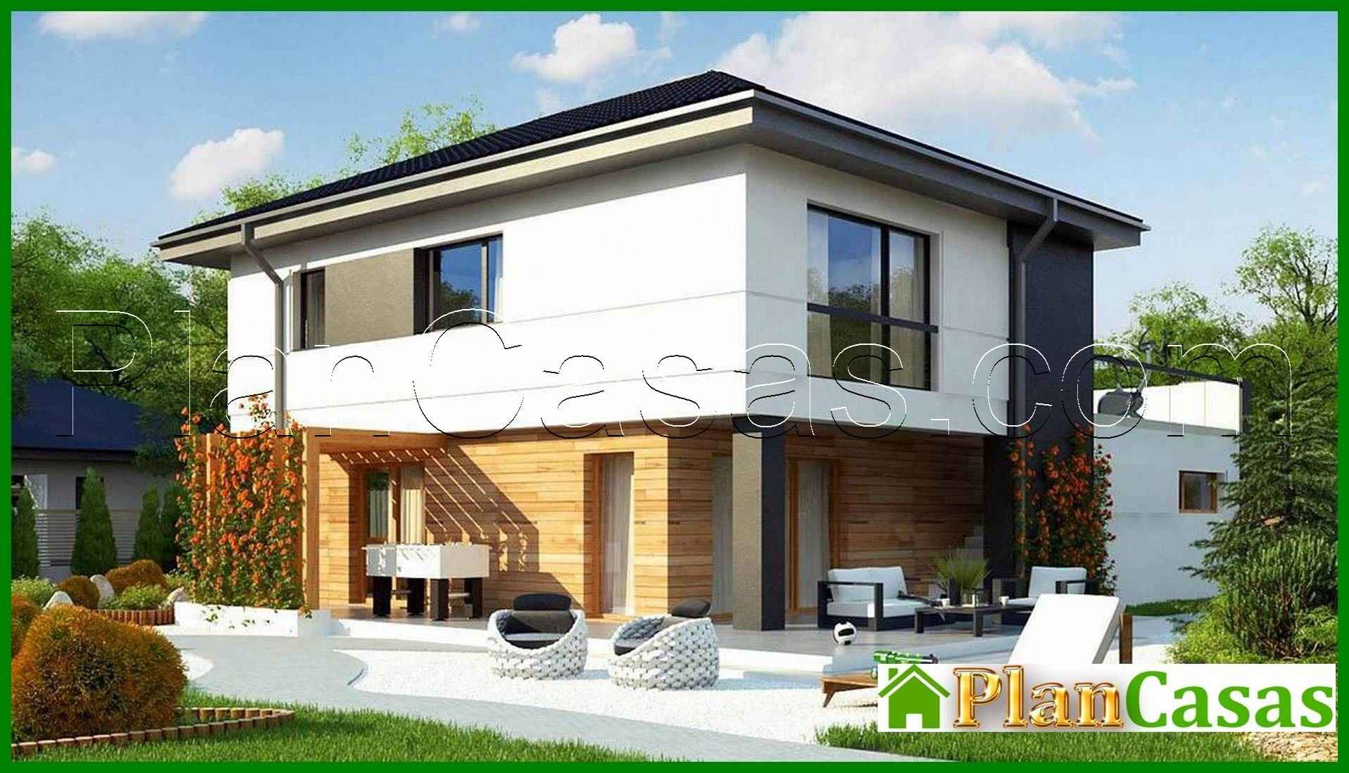 Visualization gallery - The project of a modern house of 180 square meters. m with an extension