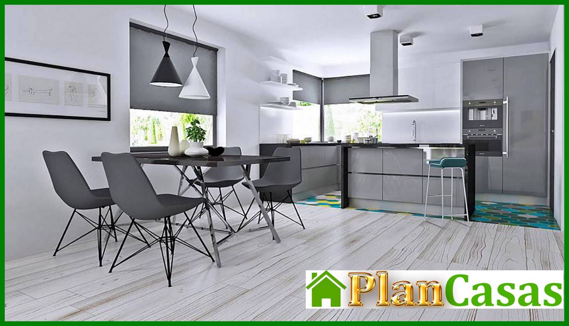 Galería de visualizaciones - Proyecto de una bonita casa de 155 m² con distribución racional del espacio