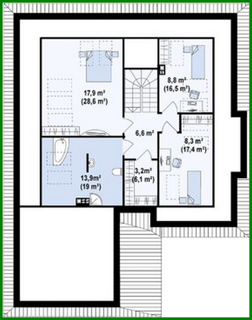 Visualization gallery - Project of a modern mansion with an area of ​​259 square meters. m in european style