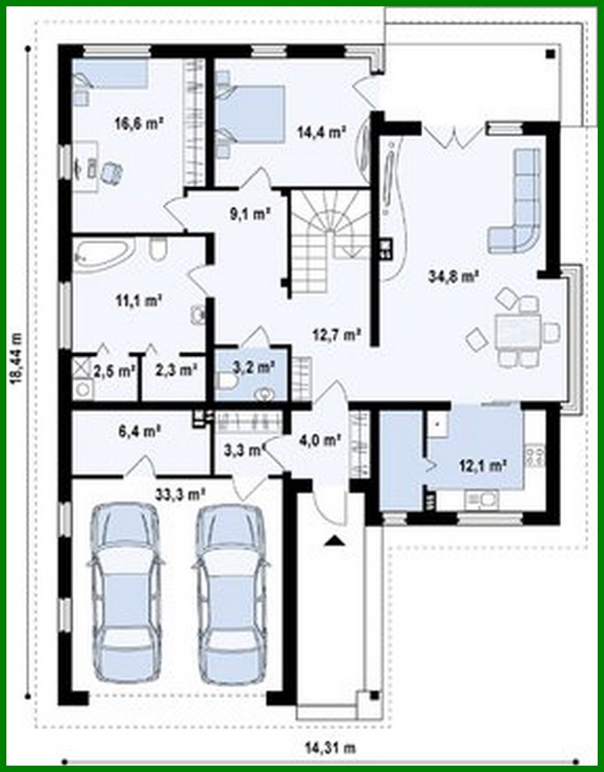 Visualization gallery - Project of a modern mansion with an area of ​​259 square meters. m in european style