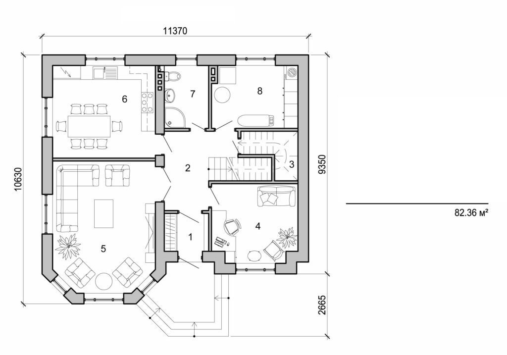Galería de visualizaciones - Casa de dos plantas