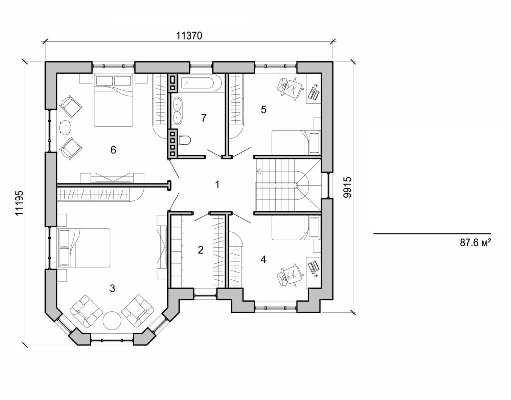 Galería de visualizaciones - Casa de dos plantas