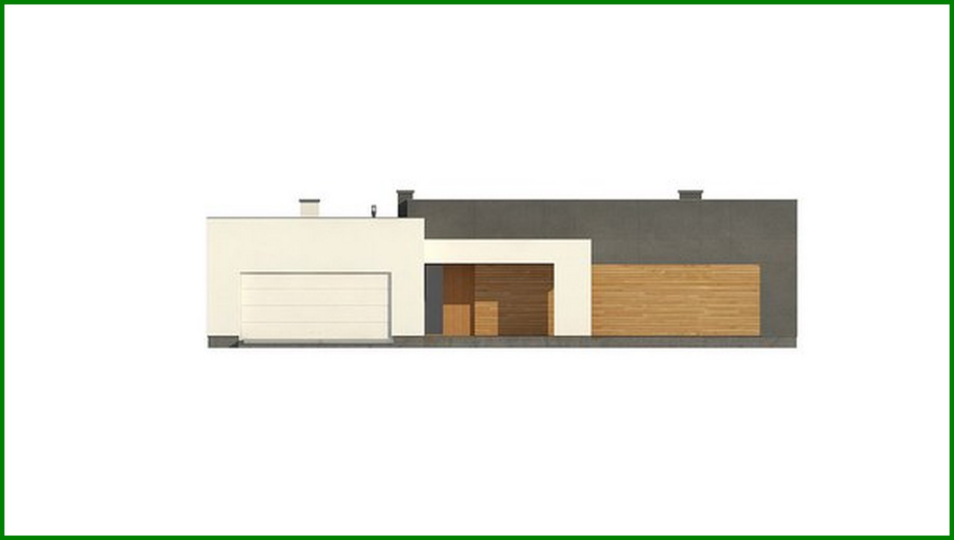 Galería de visualizaciones - Proyecto de una casa moderna de 180 m² con un amplio garaje para dos coches