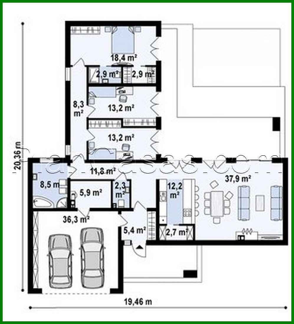 Galería de visualizaciones - Proyecto de una casa moderna de 180 m² con un amplio garaje para dos coches