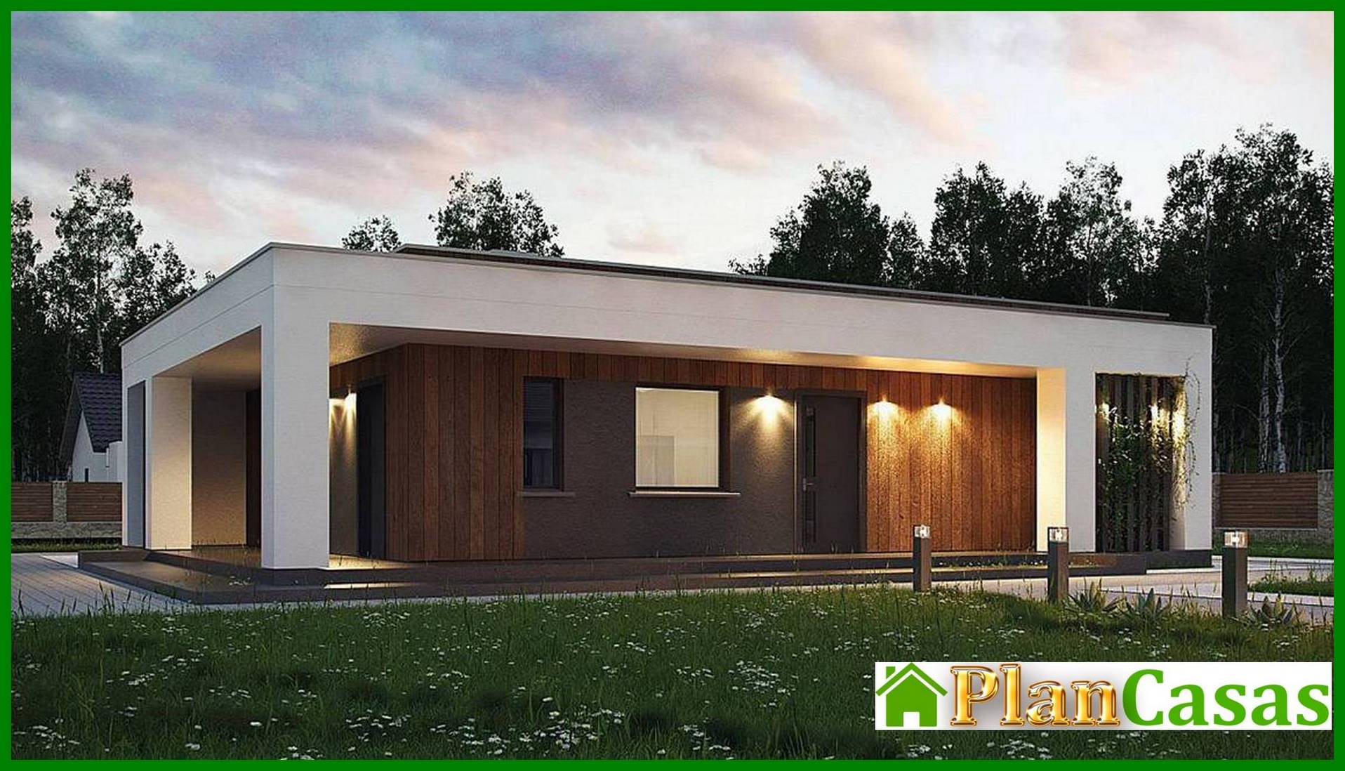 Visualization gallery - A compact cottage project with an area of ​​103 square meters. m with a laconic exterior