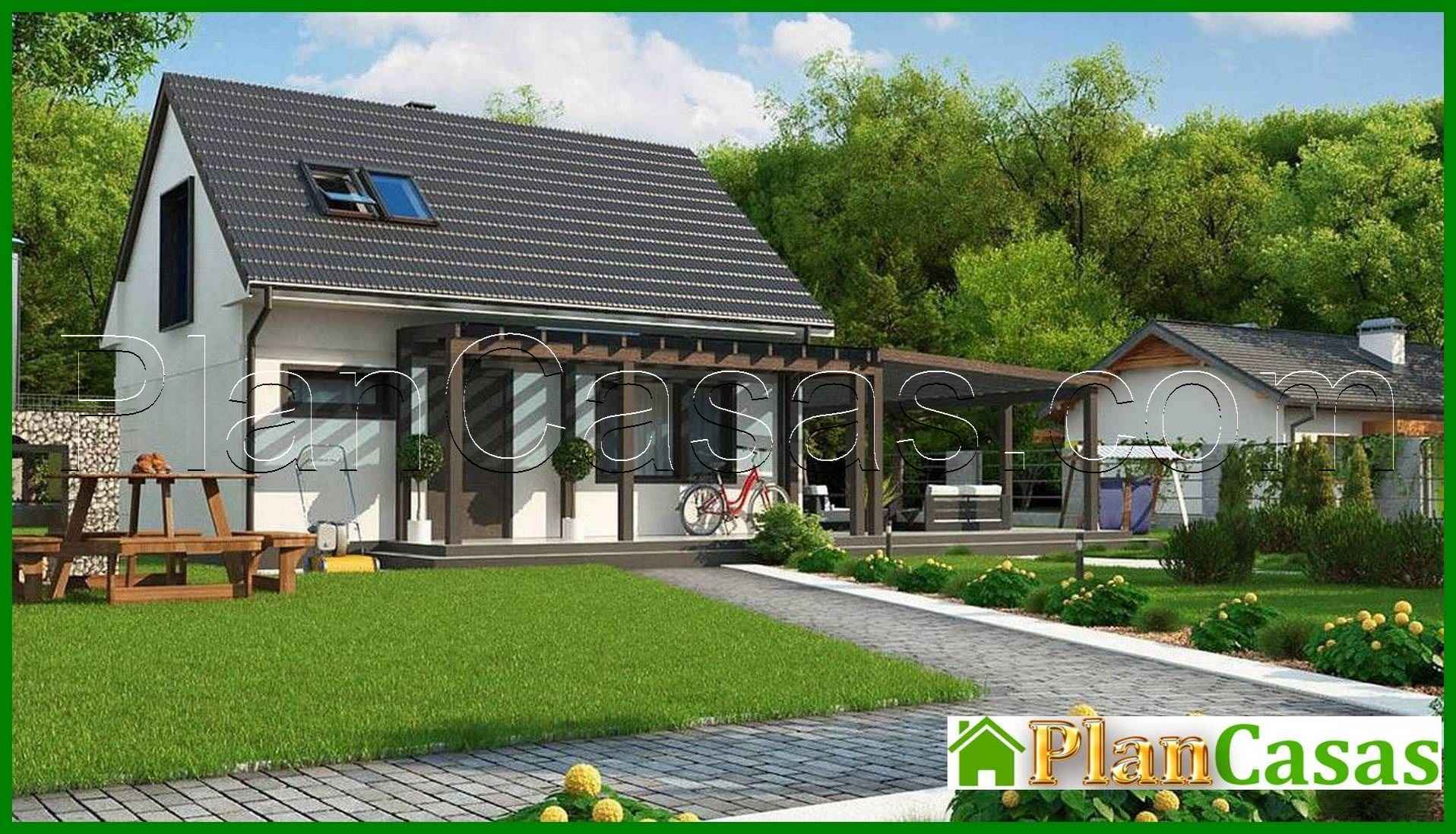 Galería de visualizaciones - Proyecto de una casa compacta de 104 m² con mansarda y tres dormitorios