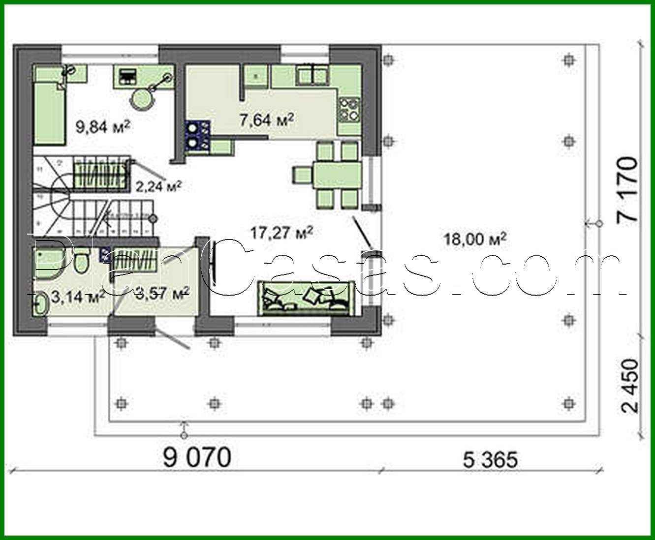 Galería de visualizaciones - Proyecto de una casa compacta de 104 m² con mansarda y tres dormitorios