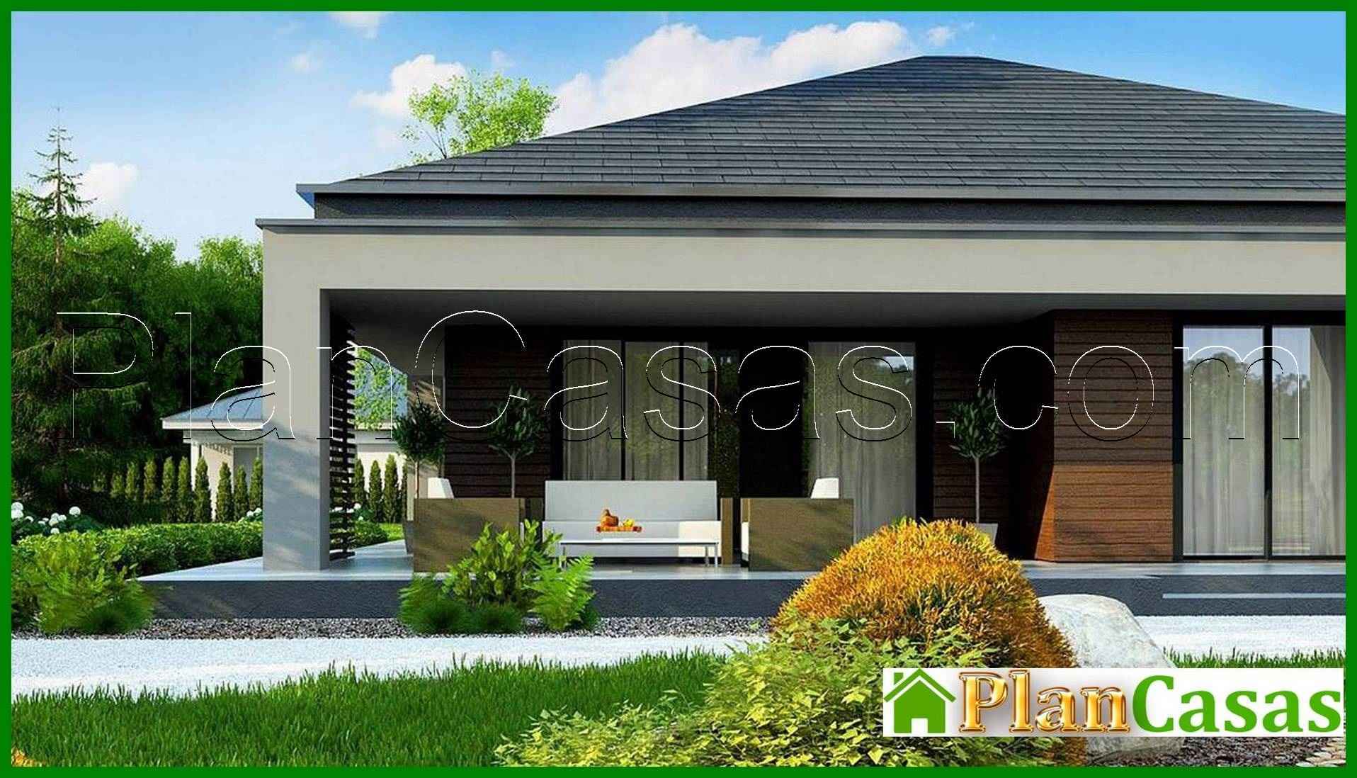 Galería de visualizaciones - Proyecto de una casa de verano de 86 m² con exterior en blanco y negro