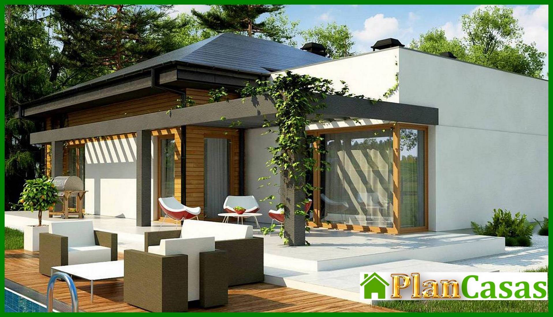 Galería de visualizaciones - Proyecto de una cabaña moderna de 165 m² con un exterior único