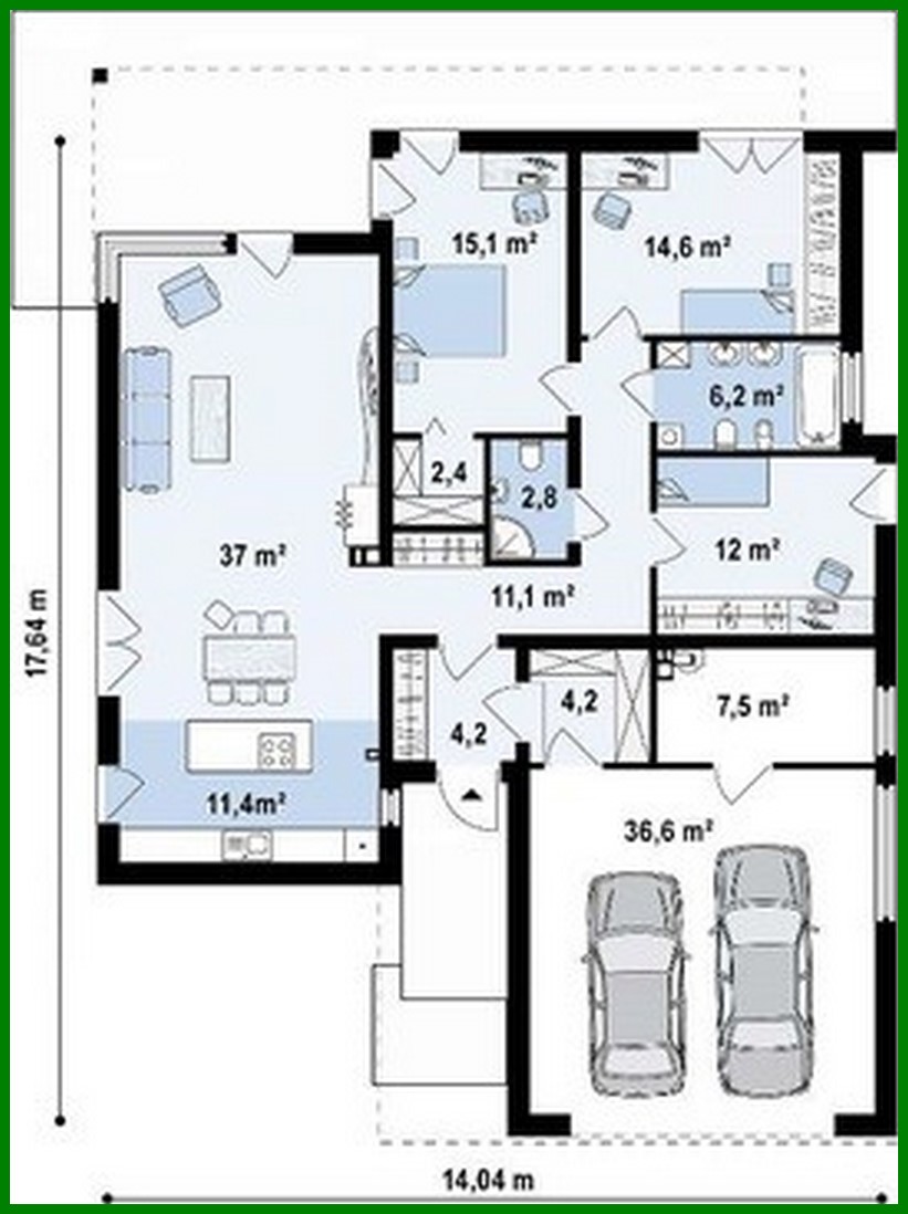 Galería de visualizaciones - Proyecto de una cabaña moderna de 165 m² con un exterior único