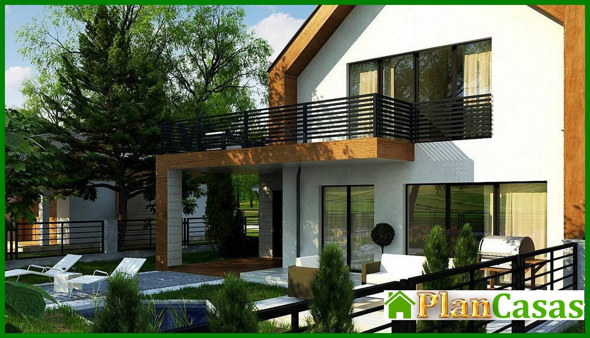 Galería de visualizaciones - Proyecto de una cabaña espaciosa de 173 m² con dos cocinas