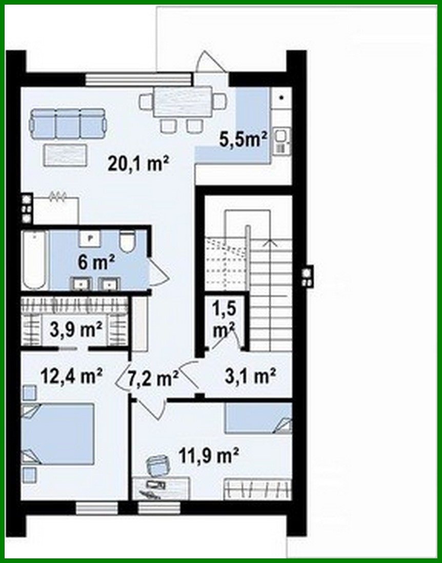 Galería de visualizaciones - Proyecto de una cabaña espaciosa de 173 m² con dos cocinas