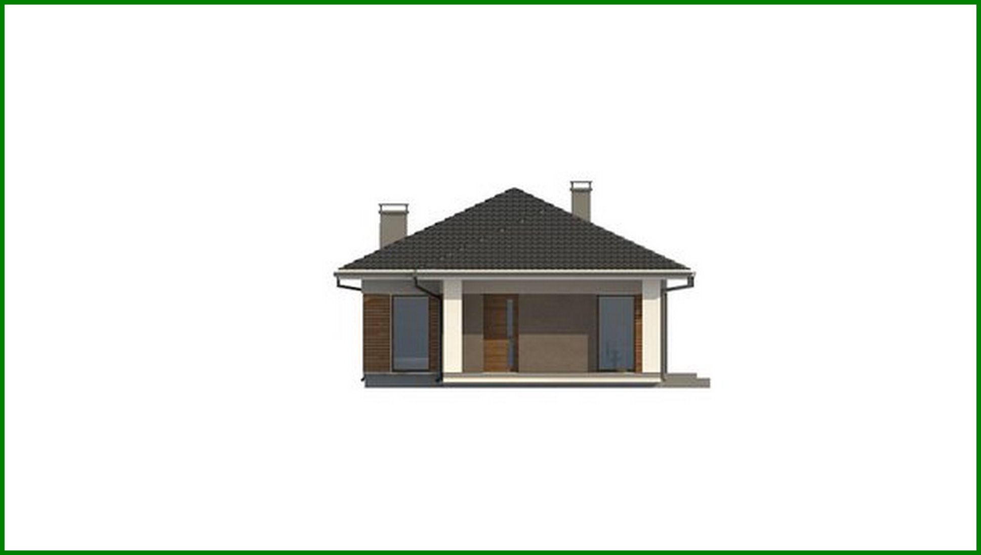 Visualization gallery - Plan of a small cottage on 89 square meters. m for seasonal living