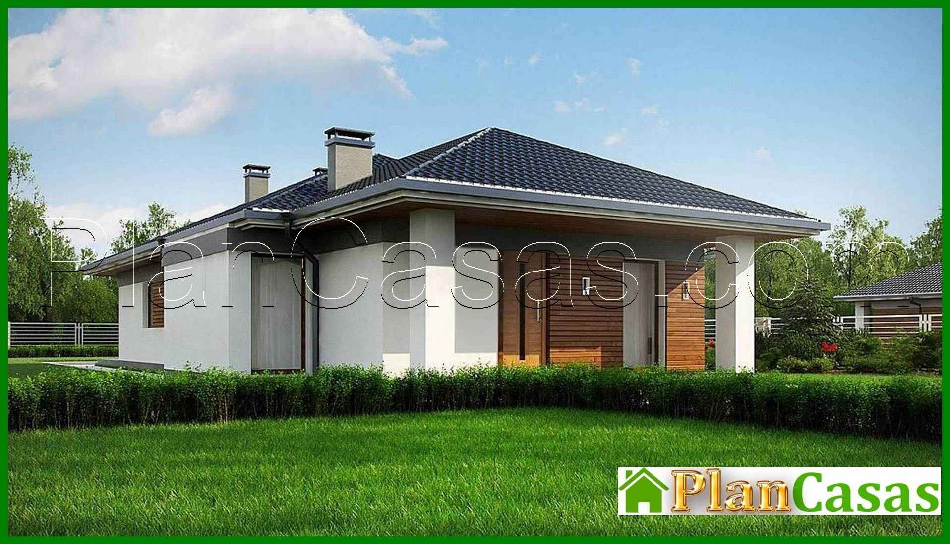 Visualization gallery - The project of a compact cottage on 116 square meters. m under a pitched roof made of metal