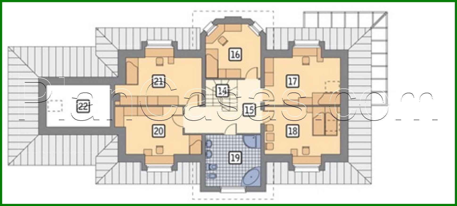 Galería de visualizaciones - Casa preciosa con un techo llamativo