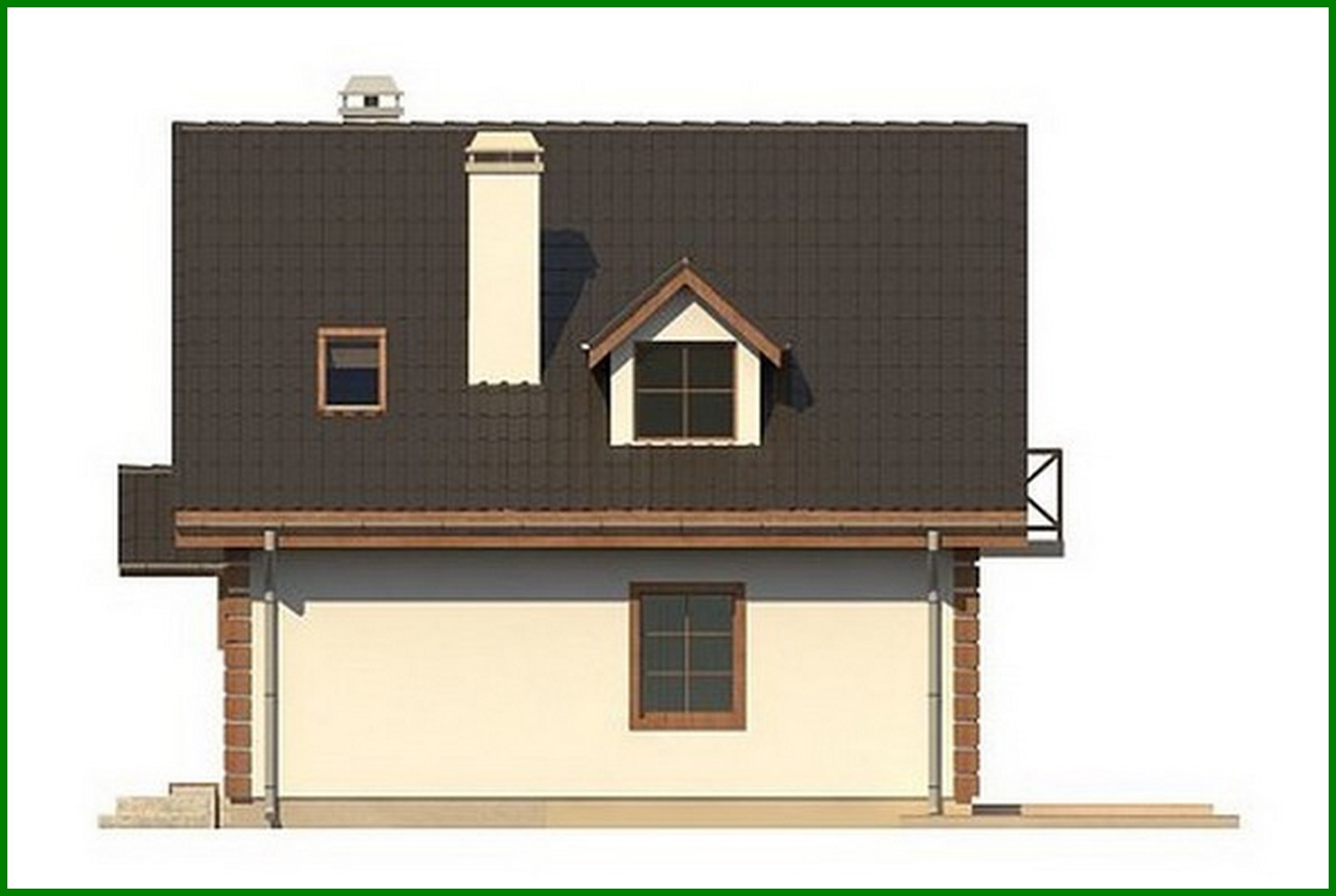 Galería de visualizaciones - Bonito proyecto de casa ecológica con garaje