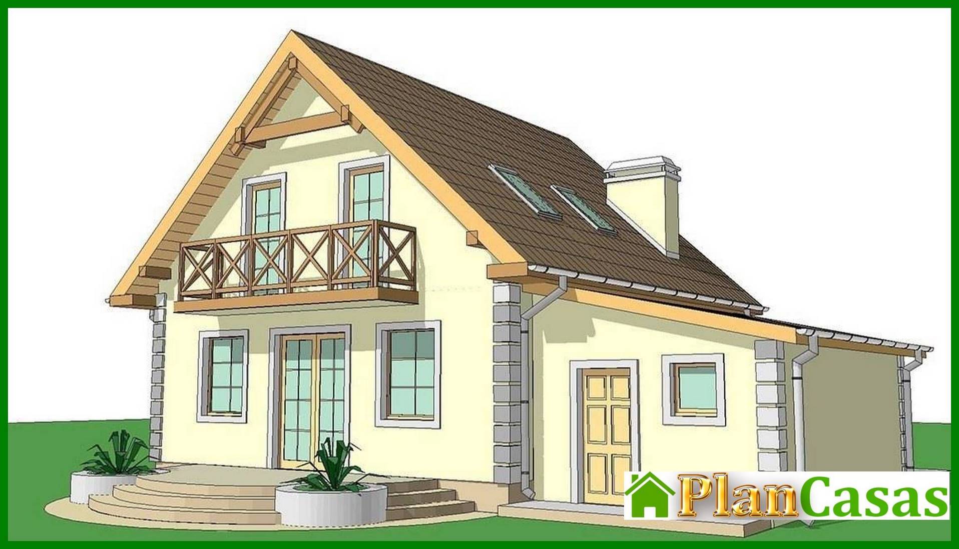 Galería de visualizaciones - Bonito proyecto de casa ecológica con garaje