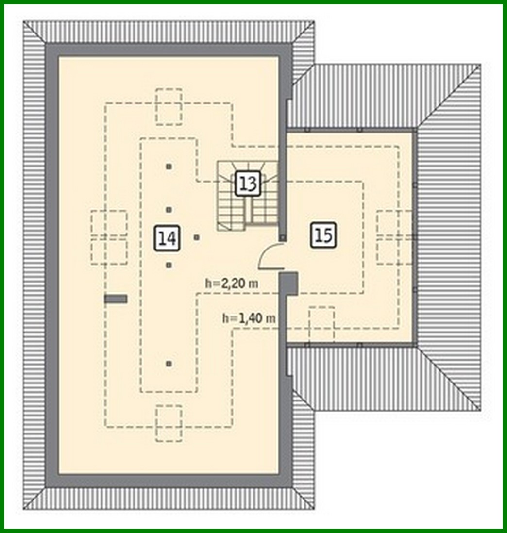 Galería de visualizaciones - Casa elegante de una planta con ático