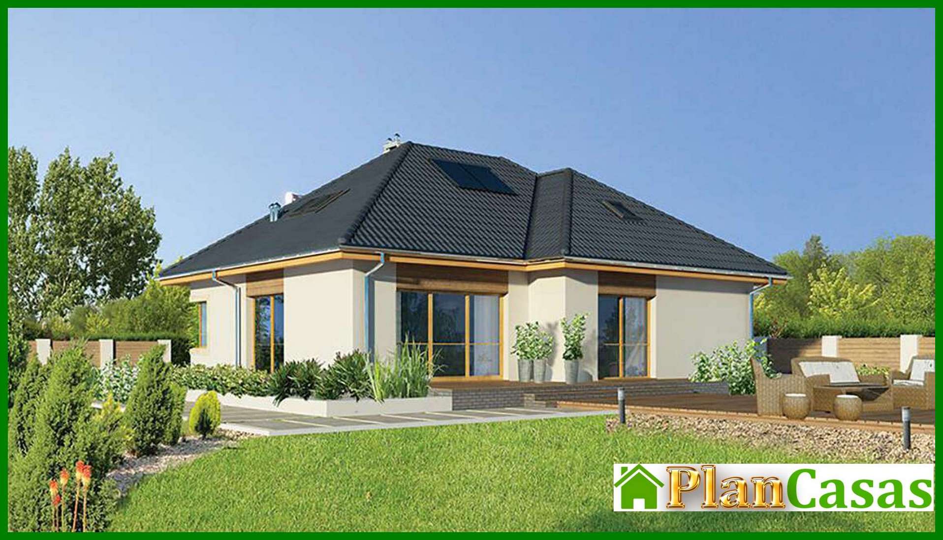 Galería de visualizaciones - Casa elegante de una planta con ático