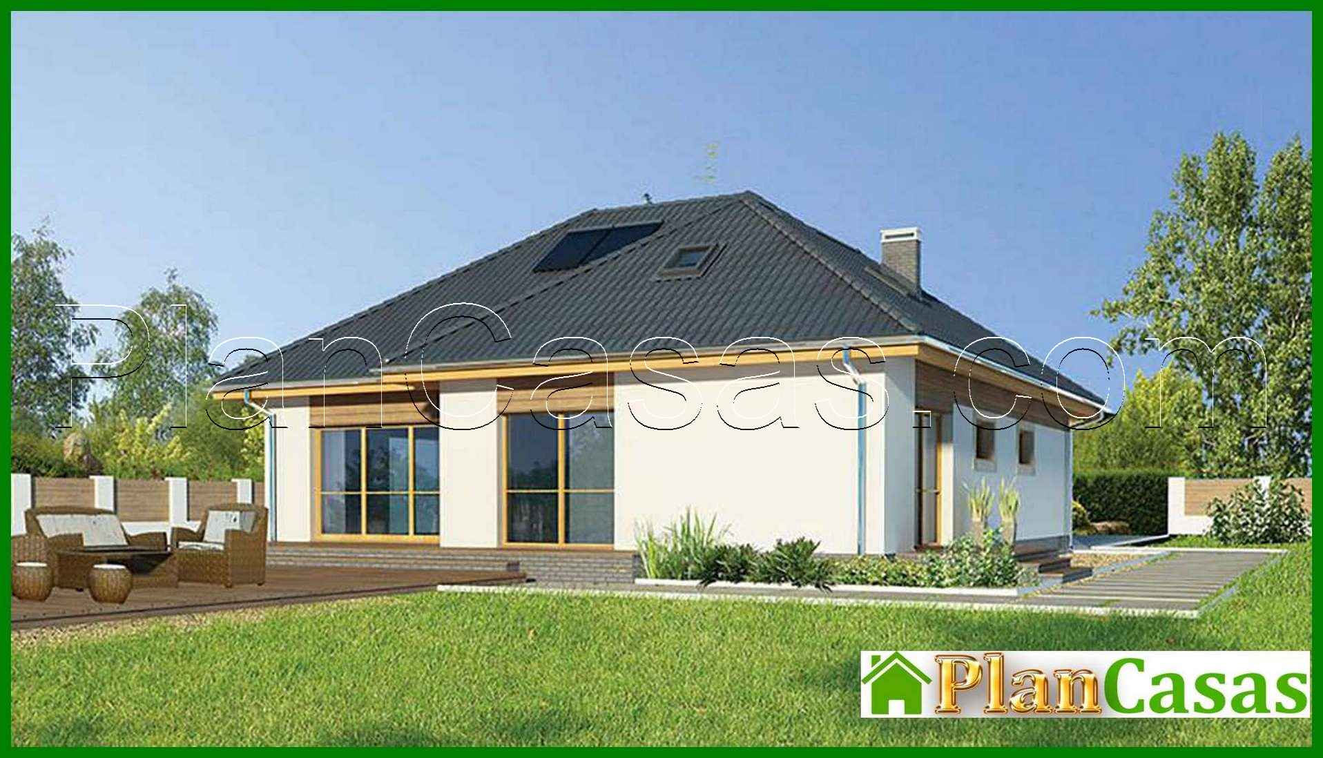 Galería de visualizaciones - Casa elegante de una planta con ático