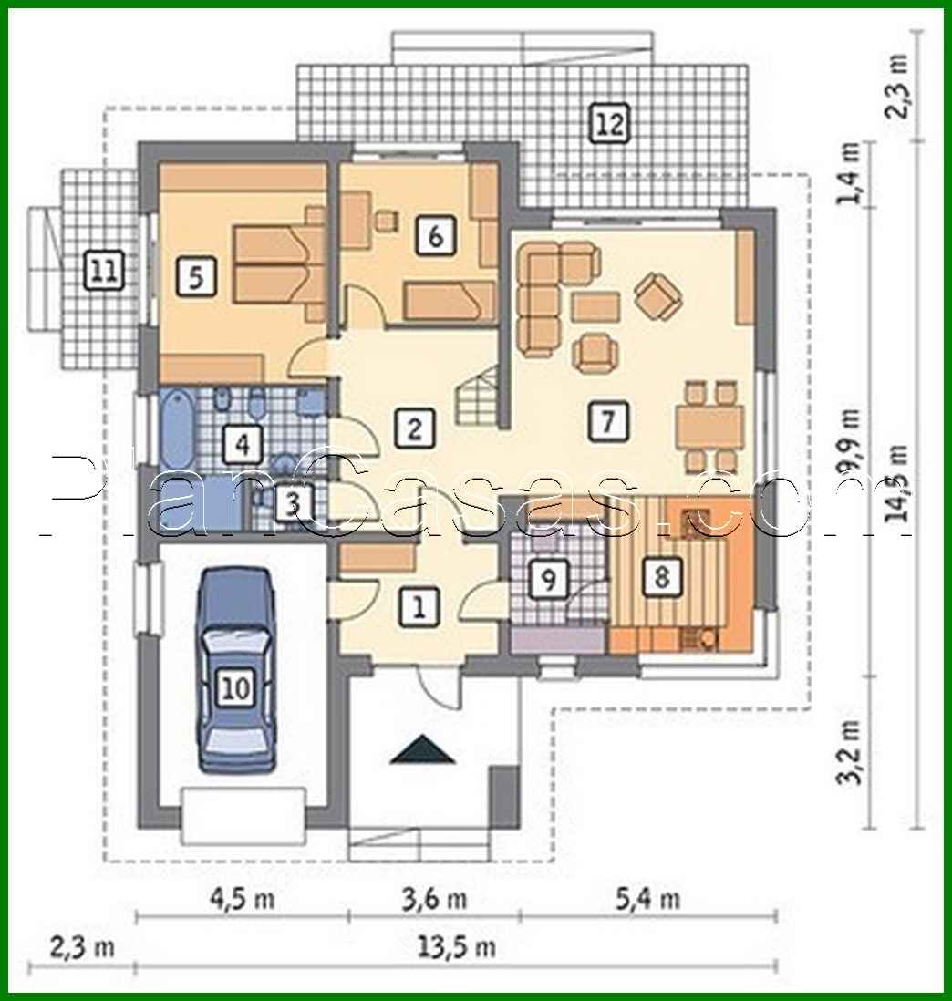 Galería de visualizaciones - Casa elegante de una planta con ático