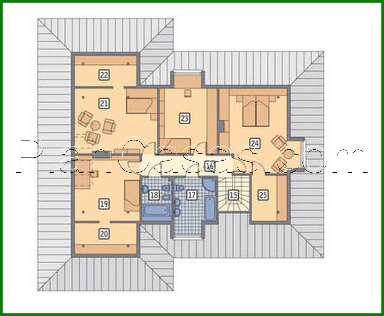 Galería de visualizaciones - Atractivo edificio de apartamentos de dos plantas